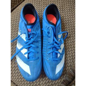 Adidas Sprintstar Track & Field Spikes Cleats Blue/White/Solar Red Men's 10.5 Sh
